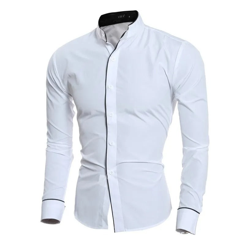 Slim Fit langermet bluse for menn