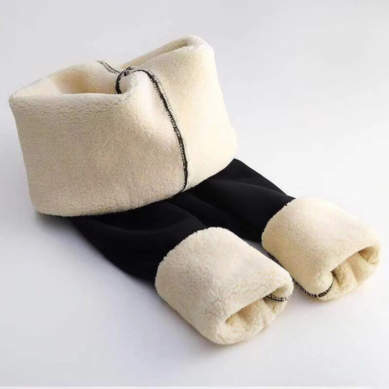 Fløyelsfôret fleece-leggings for kvinner