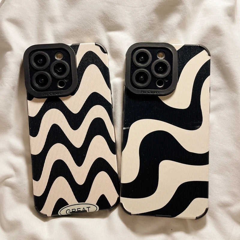 Zebra mønster telefonveske til iPhone
