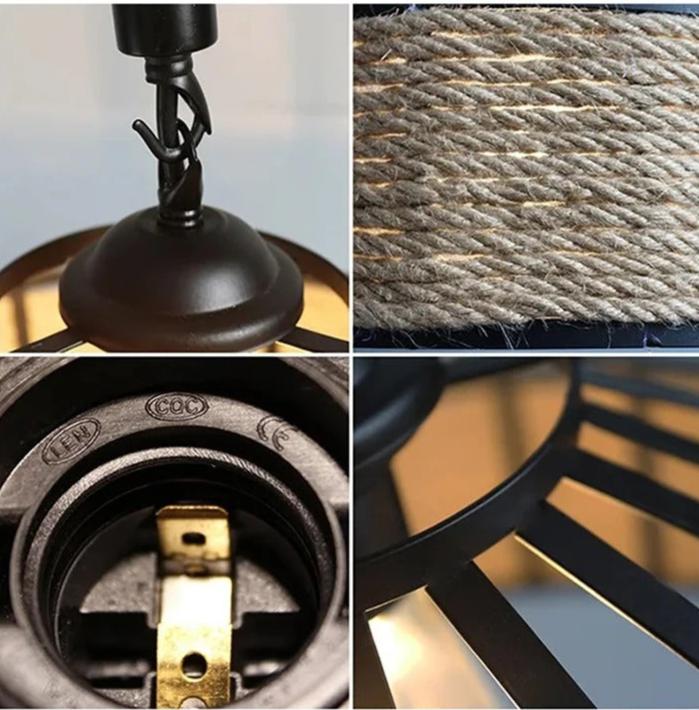 Vintage Hemp Pendant Light