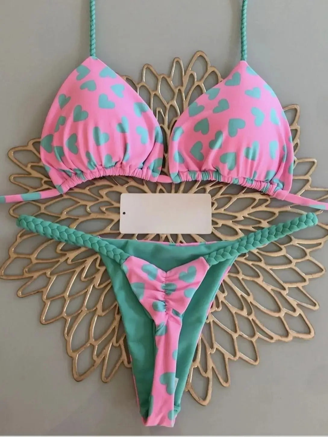 Bikinisett med høy midje for kvinner