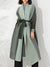 Gradient plissert trenchcoat for kvinner