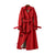 Dame Trench Coat Dobbelt Rad med Belte Polyester 6