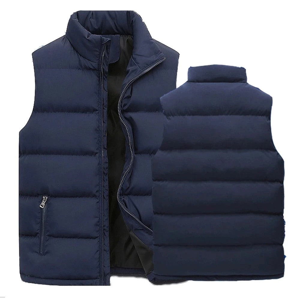Ermeløs bodywarmervest for menn