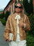 Gold Loose Casual jakke for kvinner
