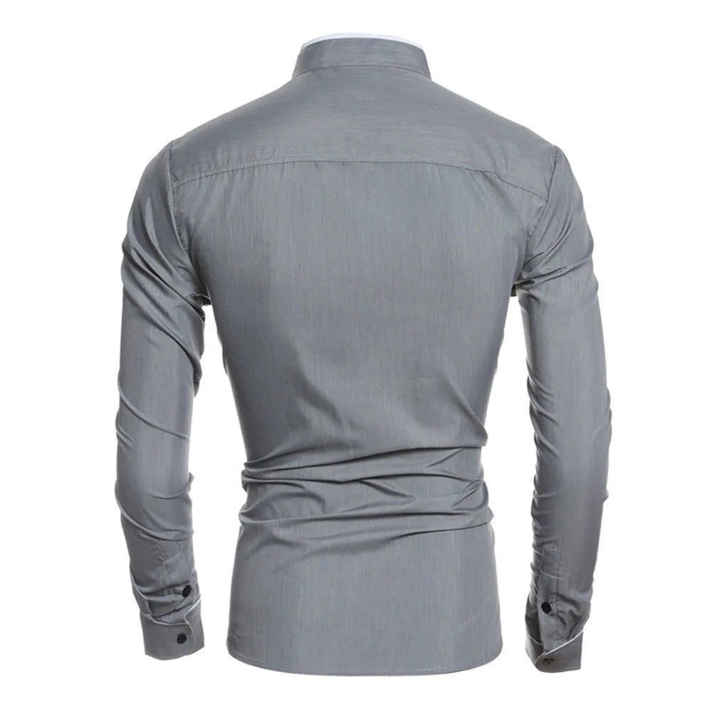Slim Fit langermet bluse for menn