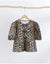 Leopardprint bluse med puffermer