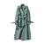 Dame Trench Coat Dobbelt Rad med Belte Polyester 5