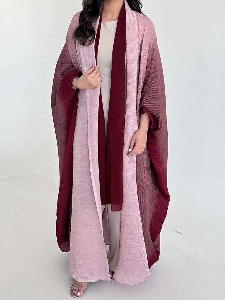 Gradient plissert trenchcoat for kvinner