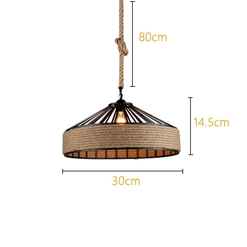 Vintage Hemp Pendant Light