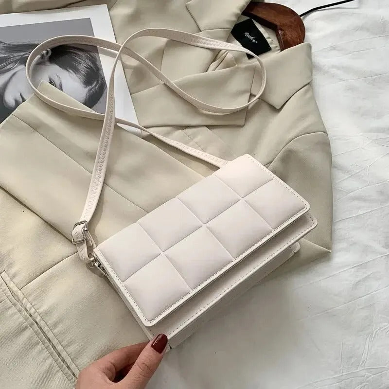 Liten crossbody-veske i skinn for kvinner