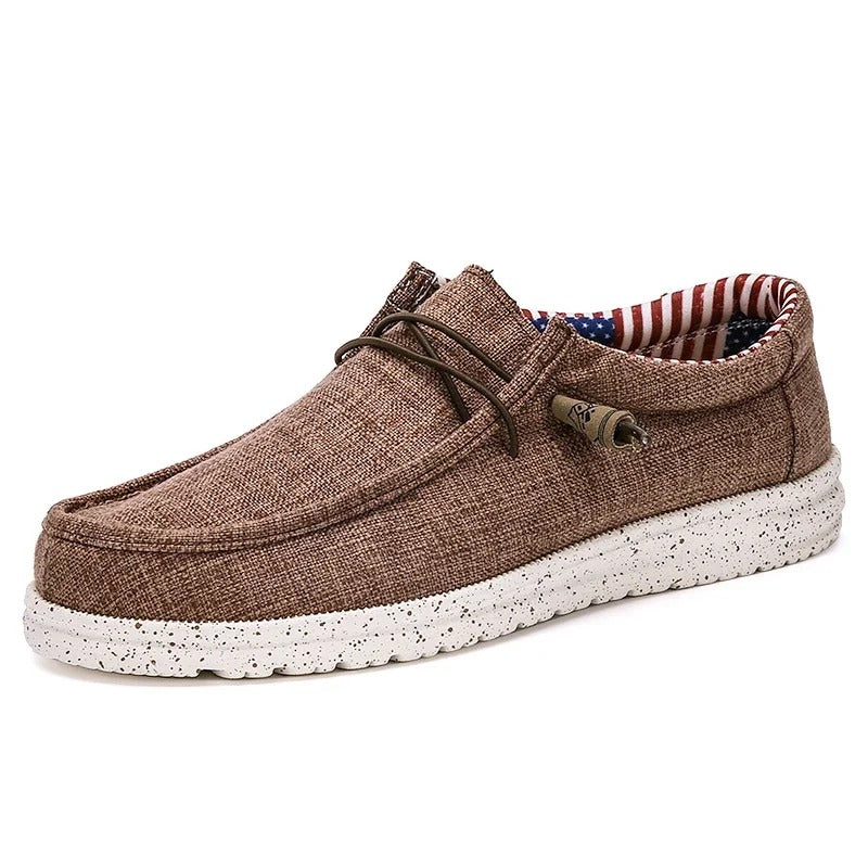 Casual loafers med snøring for menn