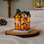 6 stk sett LED julescene landsbyhus