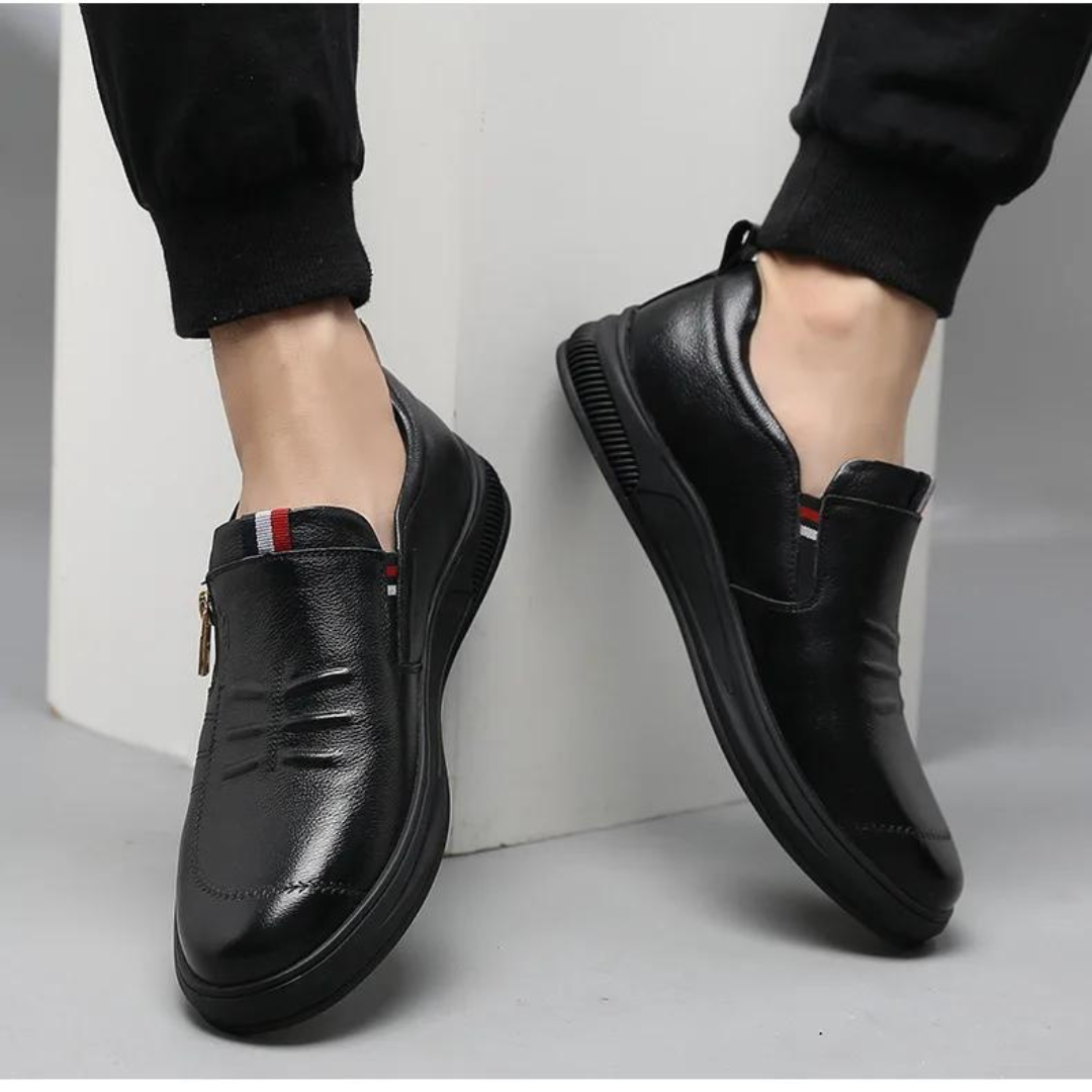 Pustende slip-on-loafers for menn