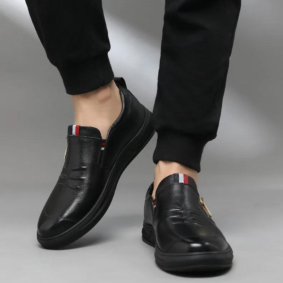 Pustende slip-on-loafers for menn