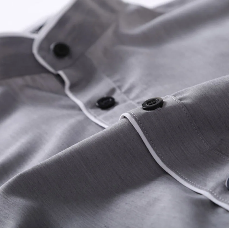 Slim Fit langermet bluse for menn