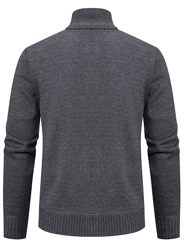 Herre Half Zip Genser Strikket Elegant Akryl-2