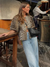 Leopardprint bluse med puffermer