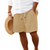 Stripete Jacquard Cord Casual Shorts for menn