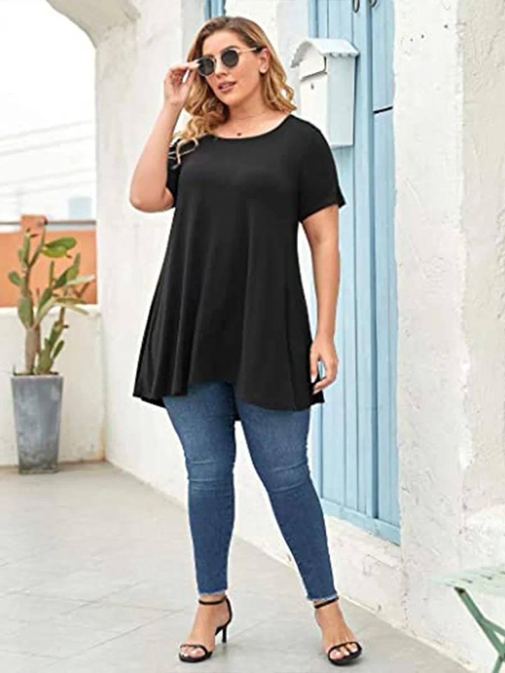 Plus Size Flowy Swing Tunika Topper