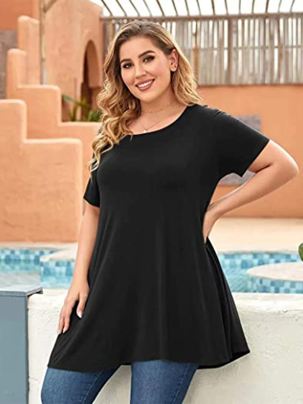 Plus Size Flowy Swing Tunika Topper