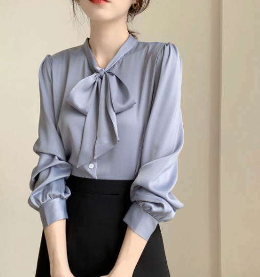 Dame Bluse Elegant Silkelook Feminine Polyester