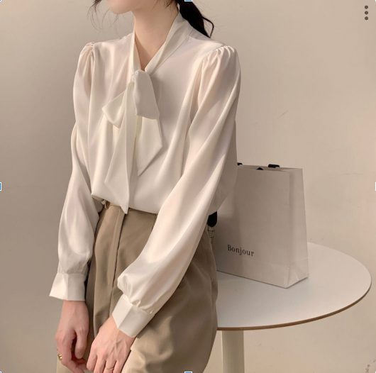 Dame Bluse Elegant Silkelook Feminine Polyester