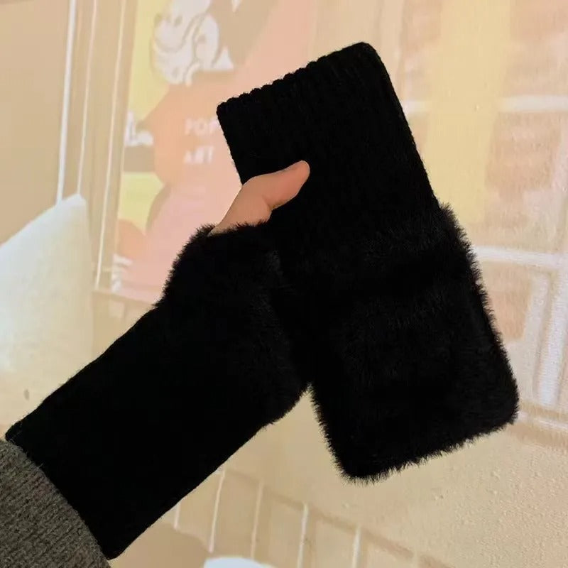 Halvfinger Fleecehansker