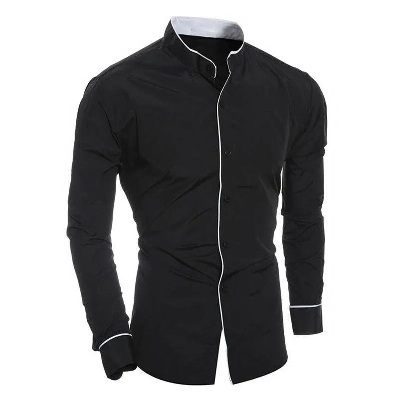 Slim Fit langermet bluse for menn