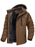 Fleece-skijakke med hette for menn
