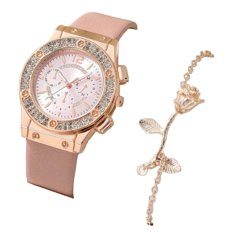 Luksus Rhinestone-klokke