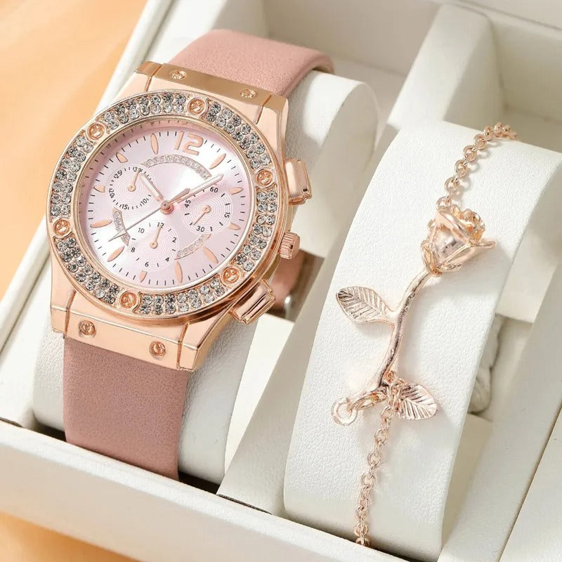 Luksus Rhinestone-klokke (2 stk.)