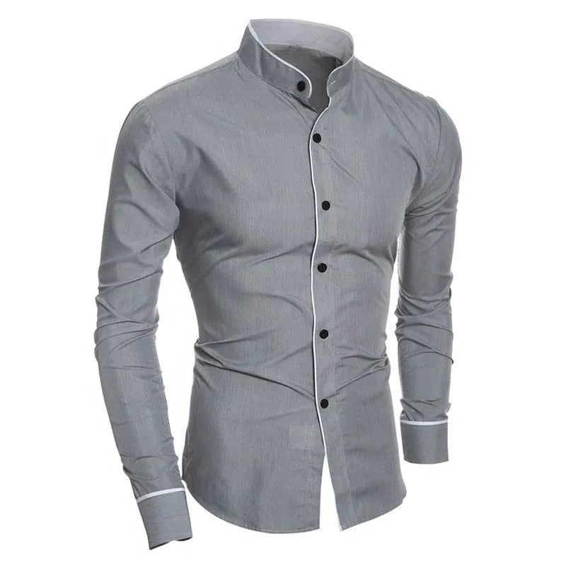 Slim Fit langermet bluse for menn