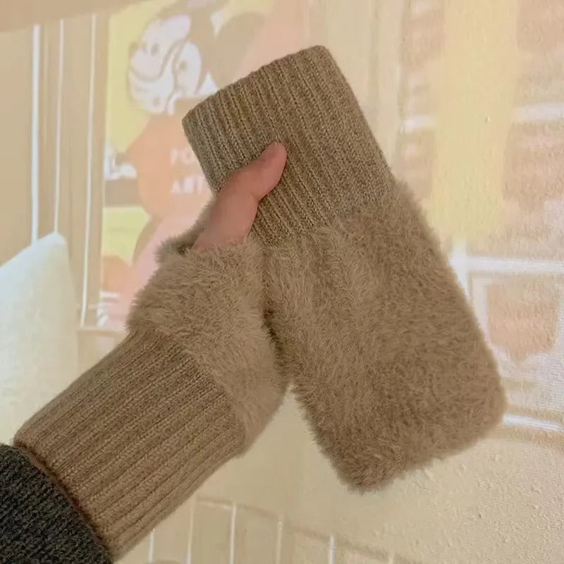Halvfinger Fleecehansker