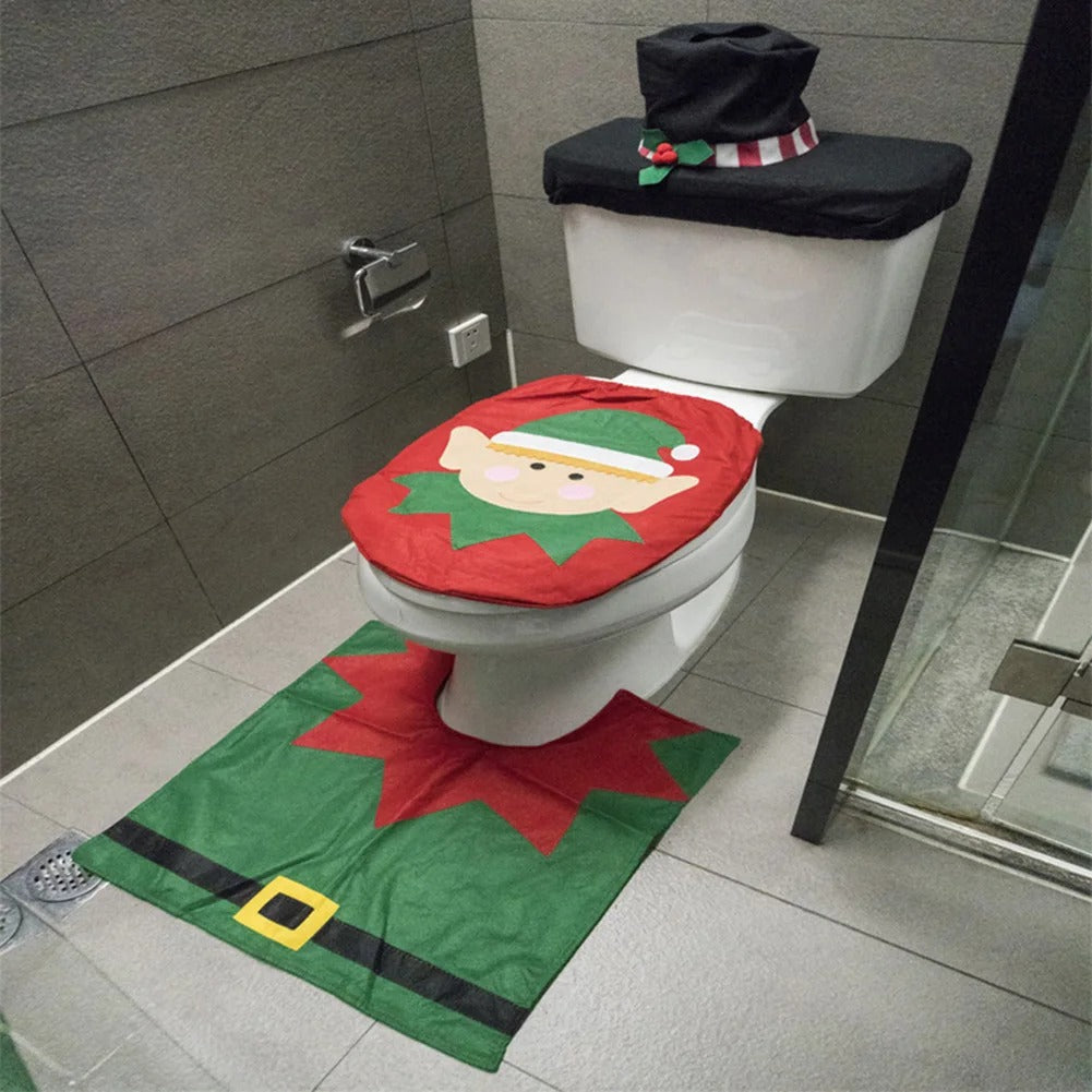 Kreativt juletoalettsetetrekk
