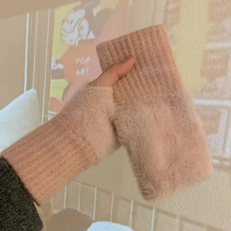 Halvfinger Fleecehansker