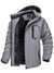 Fleece-skijakke med hette for menn