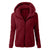 Vinterjakke med hette i fleece for kvinner