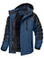 Fleece-skijakke med hette for menn