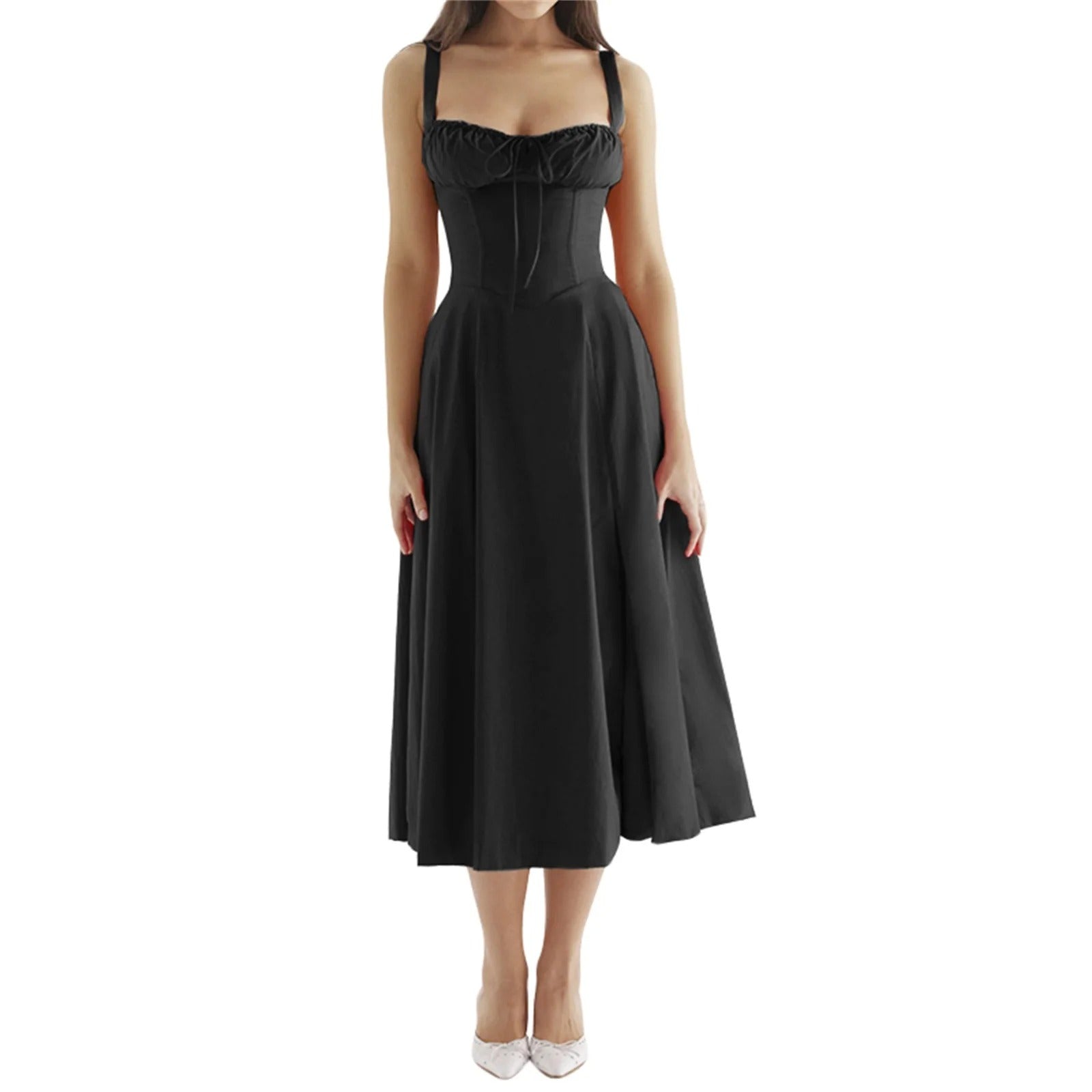 Elegant festkjole i A-linje for kvinner