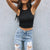 Strikket Crop Top for kvinner