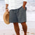 Stripete Jacquard Cord Casual Shorts for menn