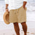 Stripete Jacquard Cord Casual Shorts for menn