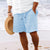 Stripete Jacquard Cord Casual Shorts for menn