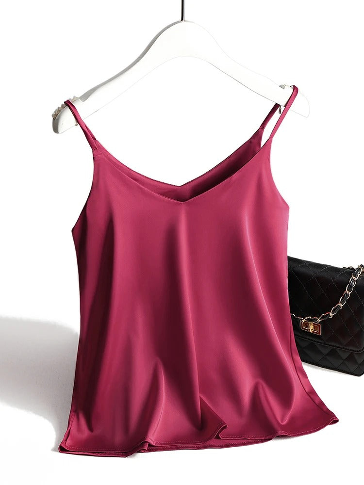 Dame Polyestersateng Tank-tops