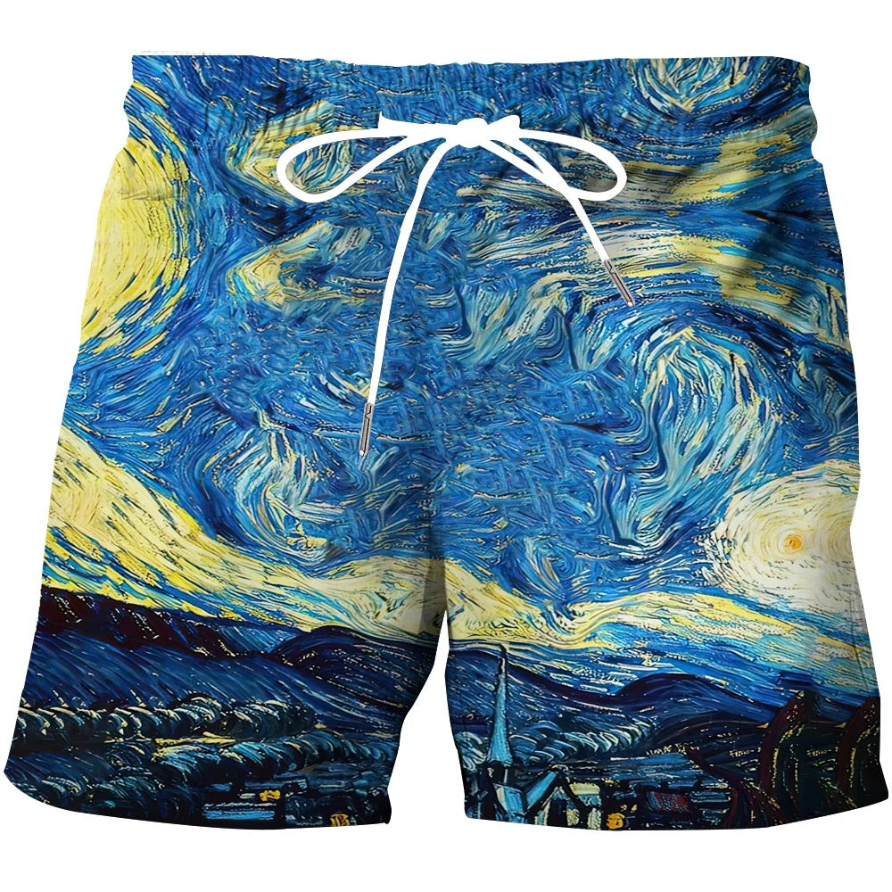 Shorts med 3D-mønster for menn