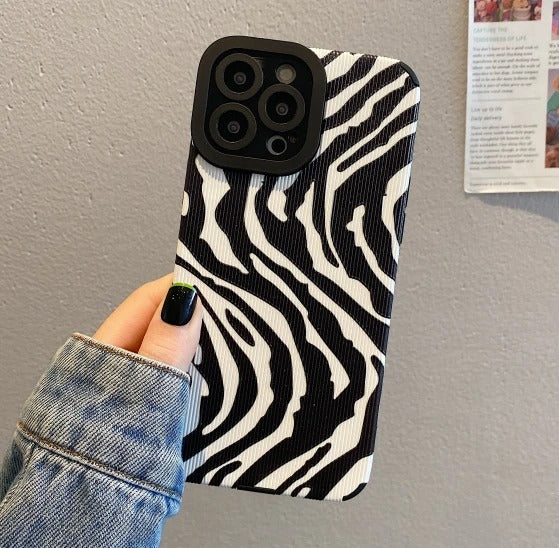Zebra mønster telefonveske til iPhone