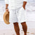 Stripete Jacquard Cord Casual Shorts for menn