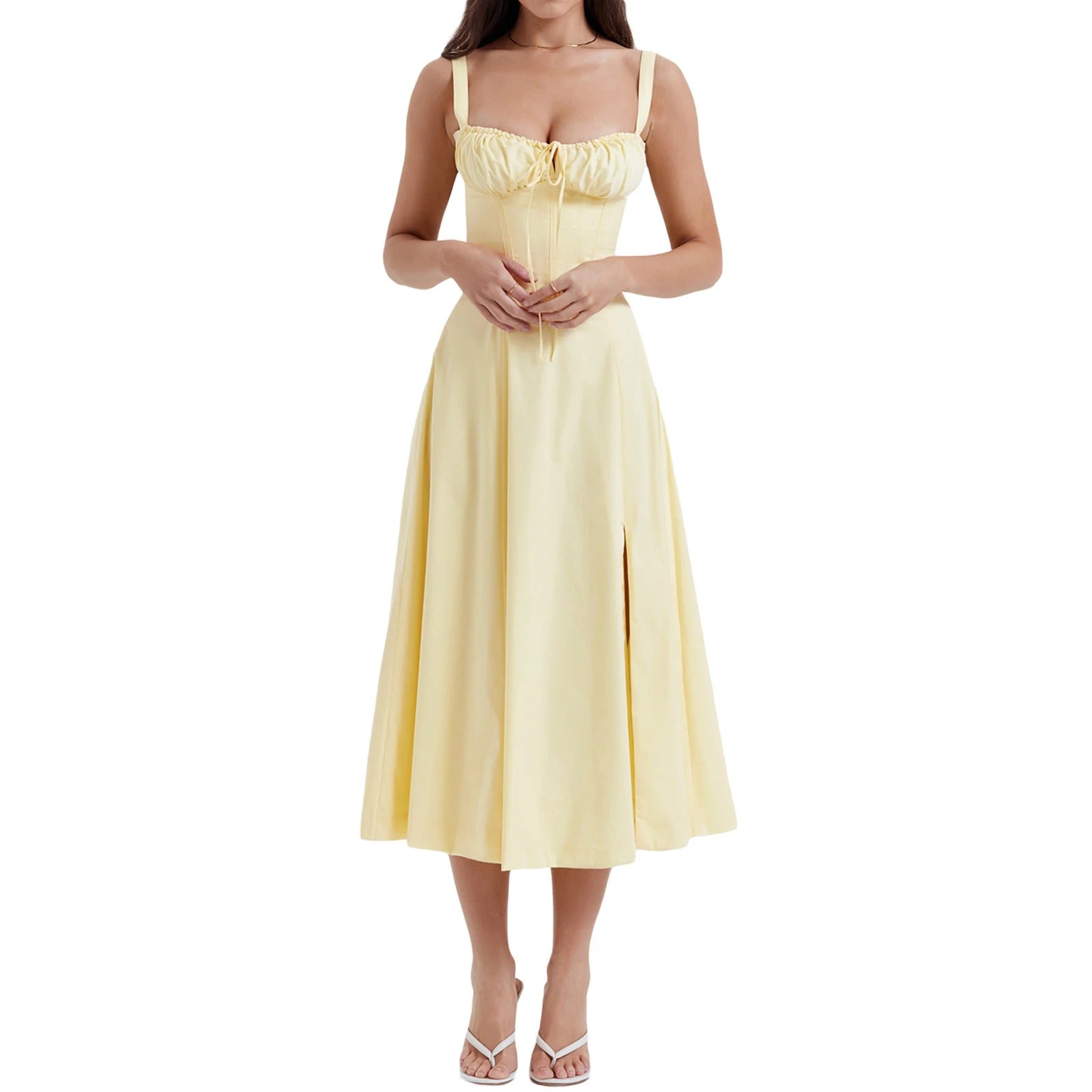 Elegant festkjole i A-linje for kvinner