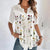 Kvinne Bluse Lekent Trykk Pustende Polyester 1